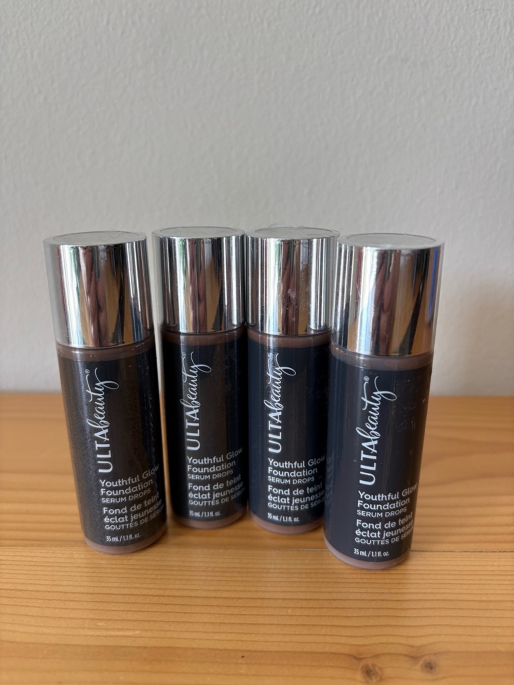 *NWT* Lot of 4 ULTA Beauty Youthful Glow Foundation Serum Drops Deep Warm